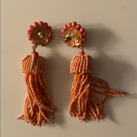 Tuckernuck- Conch Coral Tassel Earrings - Picture 3 of 5